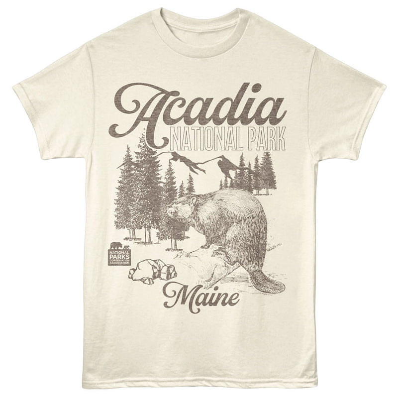 T-Shirt featuring design named National Parks - Acadia Beaver