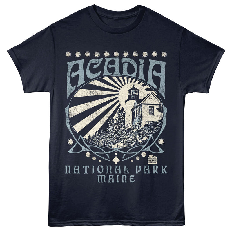 T-Shirt featuring design named National Parks - Acadia Shining Lighthouse