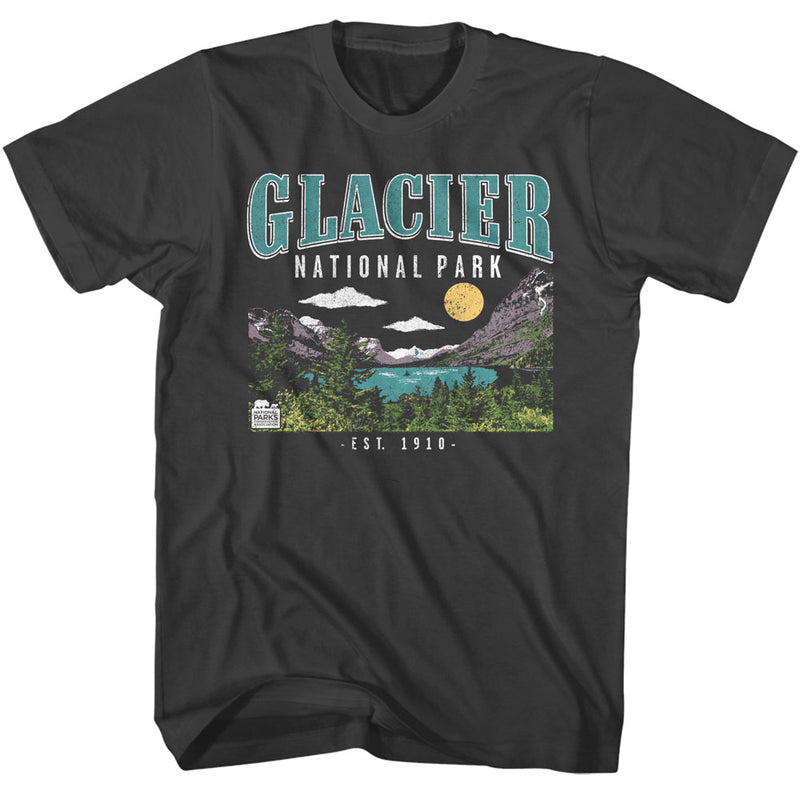 T-Shirt featuring design named National Parks - Glacier National Park Lake Scene