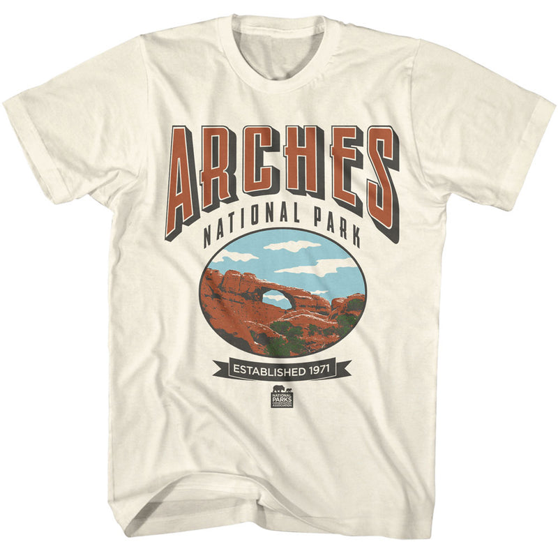 T-Shirt featuring design named National Parks - Utah Arches Oval