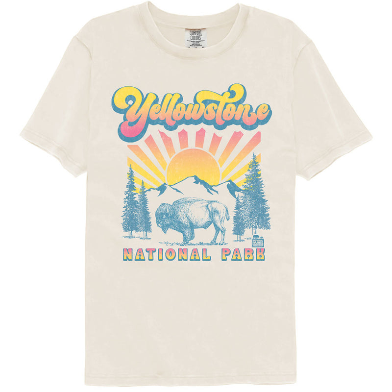 T-Shirt featuring design named National Parks - Yellowstone Gradient Sun