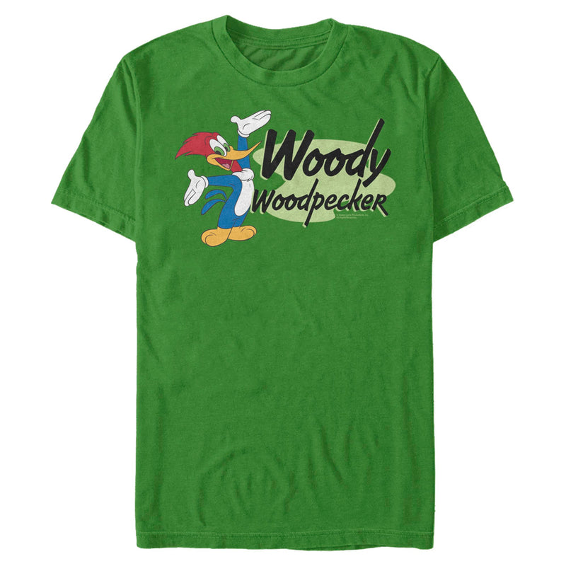 Irish Green T-Shirt featuring design named Woody Woodpecker - Woody Side Logo