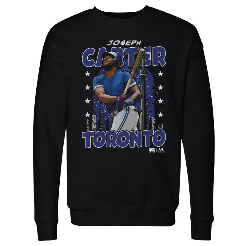 Black Sweatshirt featuring design named Joe Carter Toronto Gritty WHT