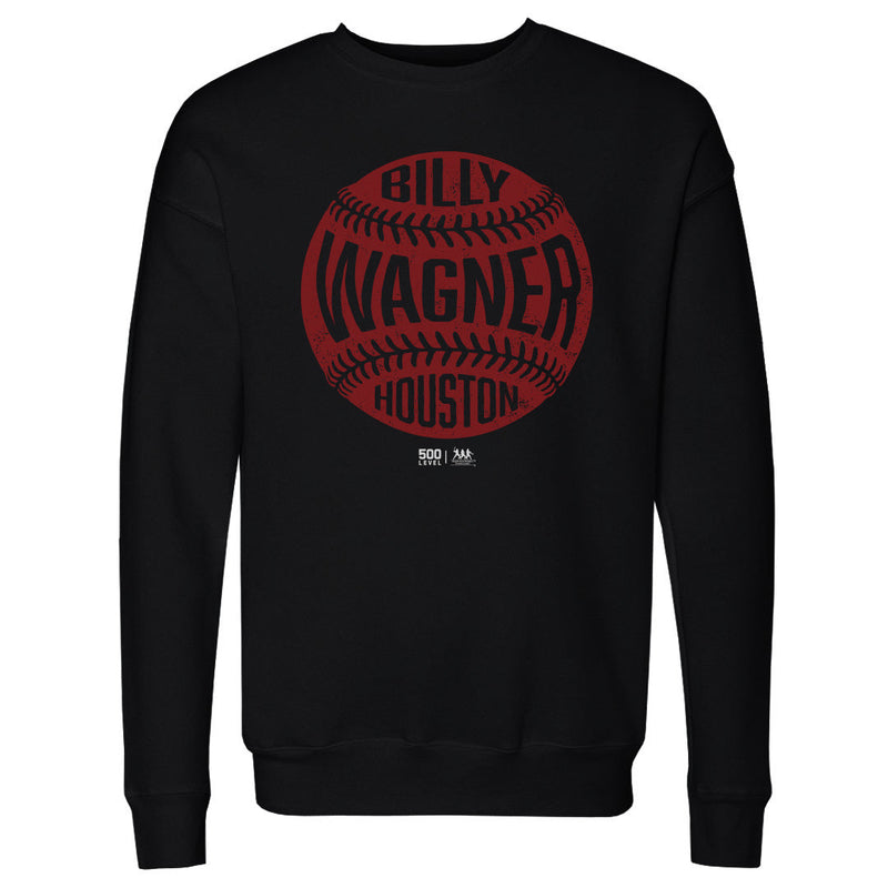 Black Sweatshirt featuring design named Billy Wagner Houston Vintage Baseball WHT