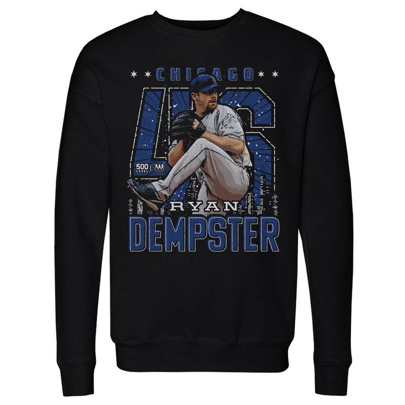 Black Sweatshirt featuring design named Ryan Dempster Chicago C Gritty WHT