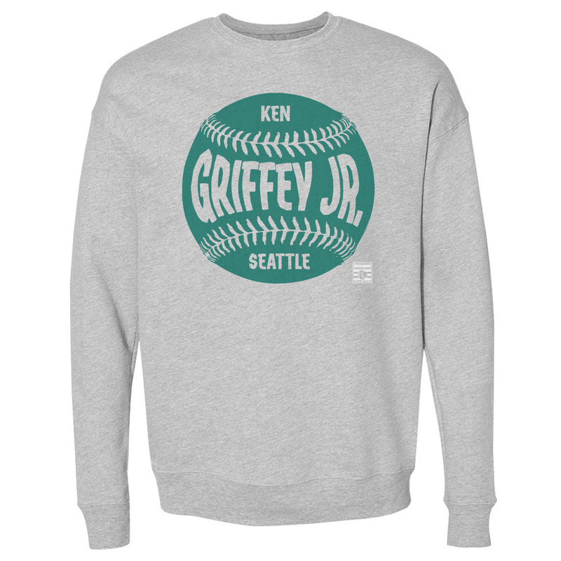 Heather Gray Sweatshirt featuring design named Ken Griffey Jr. Seattle Baseball WHT