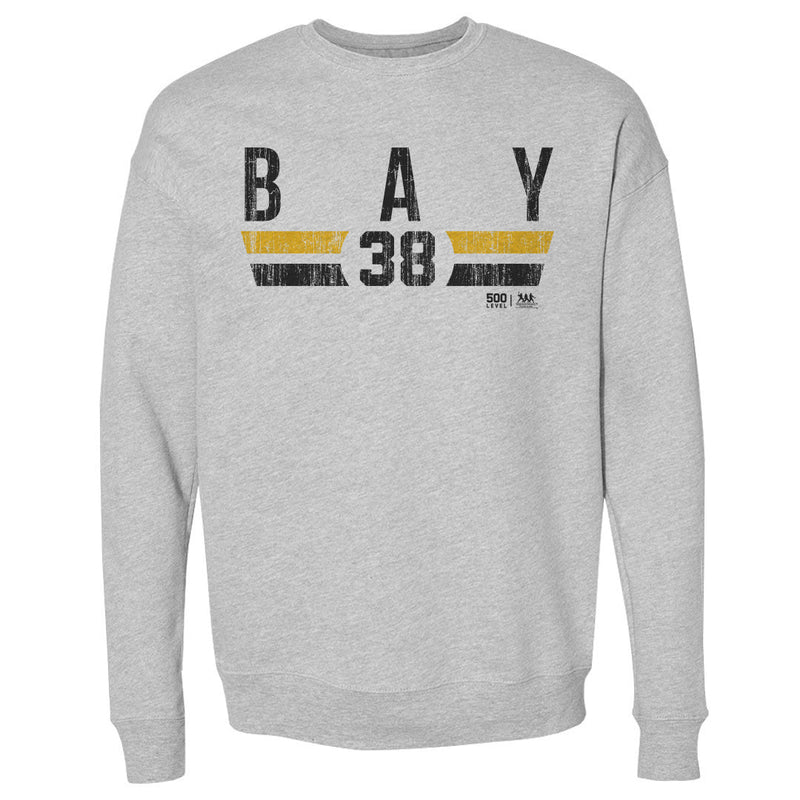 Heather Gray Sweatshirt featuring design named Jason Bay Pittsburgh Font