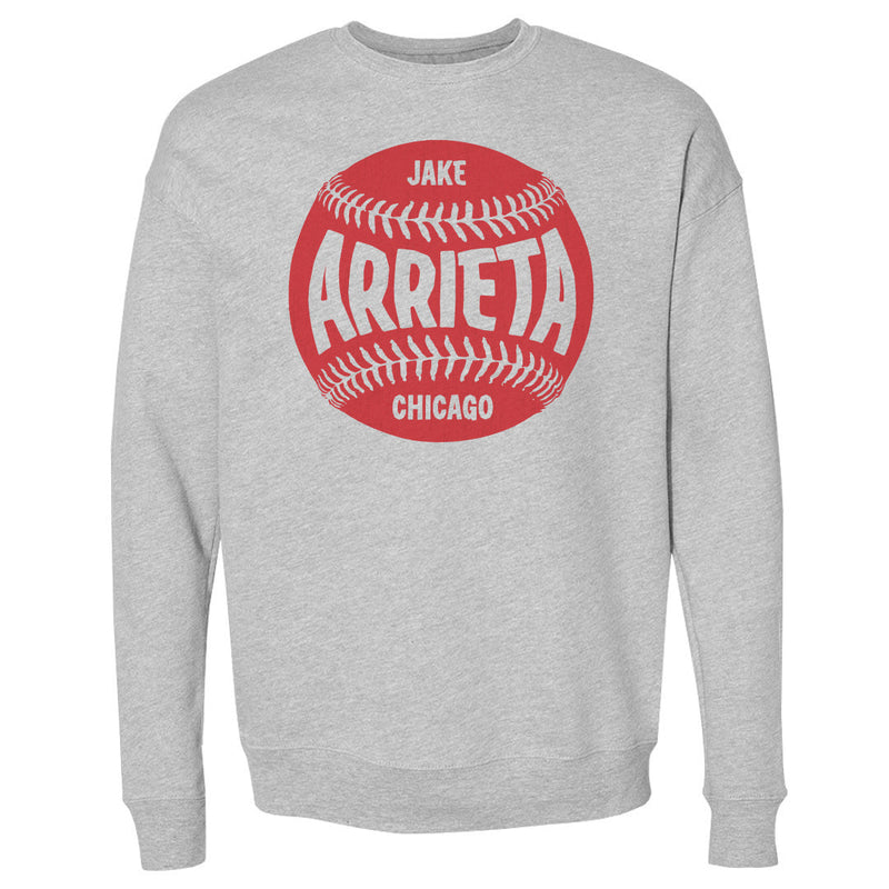 Heather Gray Sweatshirt featuring design named Jake Arrieta Chicago C Baseball WHT