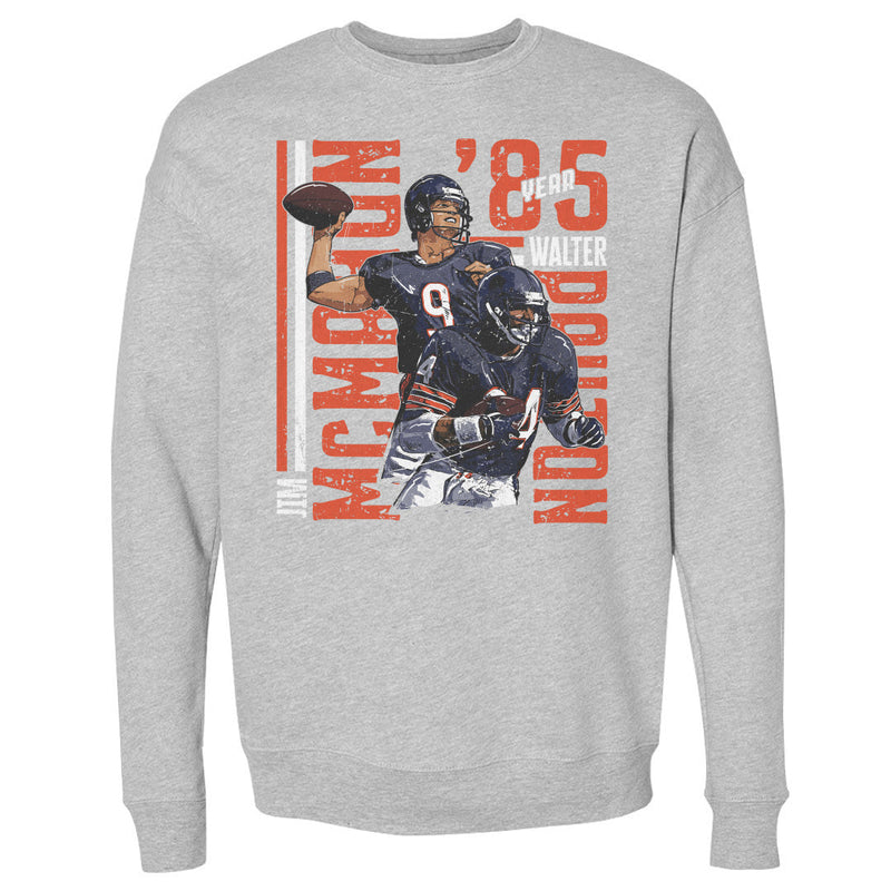 Heather Gray Sweatshirt featuring design named Jim McMahon & Walter Payton Chicago Duo WHT