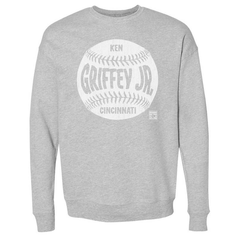 Heather Gray Sweatshirt featuring design named Ken Griffey Jr. Cincinnati Baseball WHT