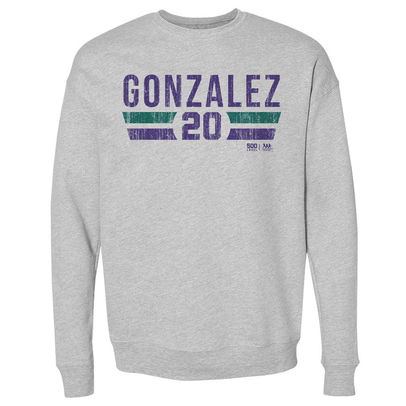 Heather Gray Sweatshirt featuring design named Luis Gonzalez Arizona Font