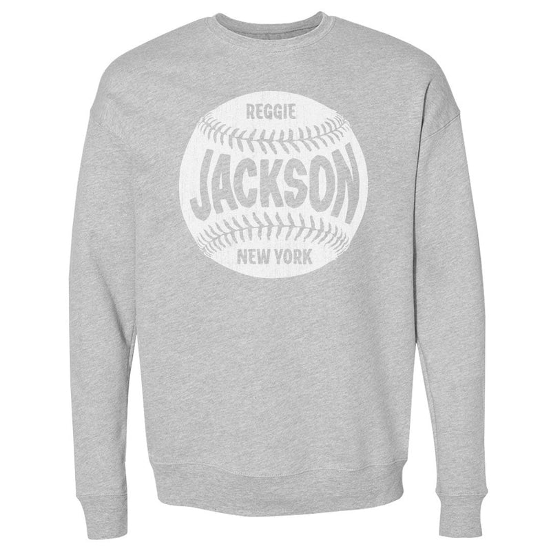 Heather Gray Sweatshirt featuring design named Reggie Jackson New York Baseball WHT