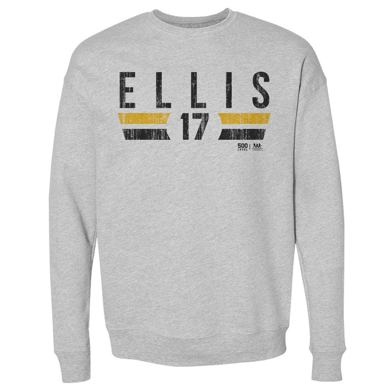 Heather Gray Sweatshirt featuring design named Dock Ellis Pittsburgh Font
