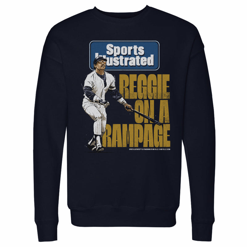 Navy Sweatshirt featuring design named Reggie Jackson Sports Illustrated & New York Y Rampage WHT
