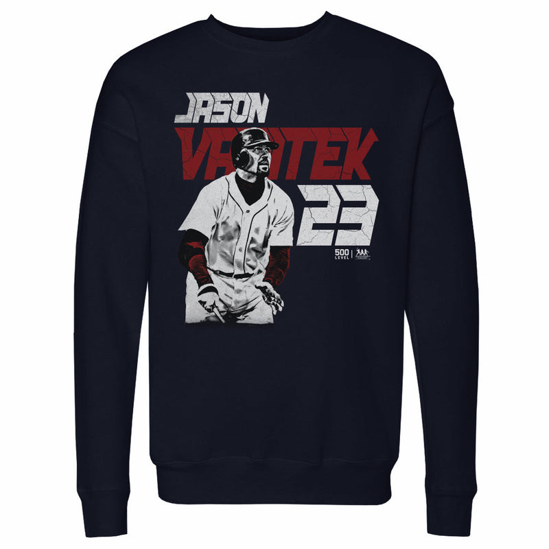 Navy Sweatshirt featuring design named Jason Varitek Boston Player Name WHT