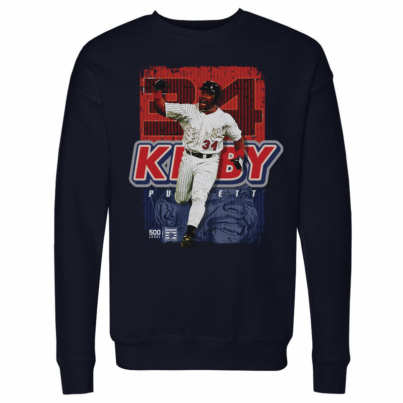 Navy Sweatshirt featuring design named Kirby Puckett Minnesota Player Number WHT
