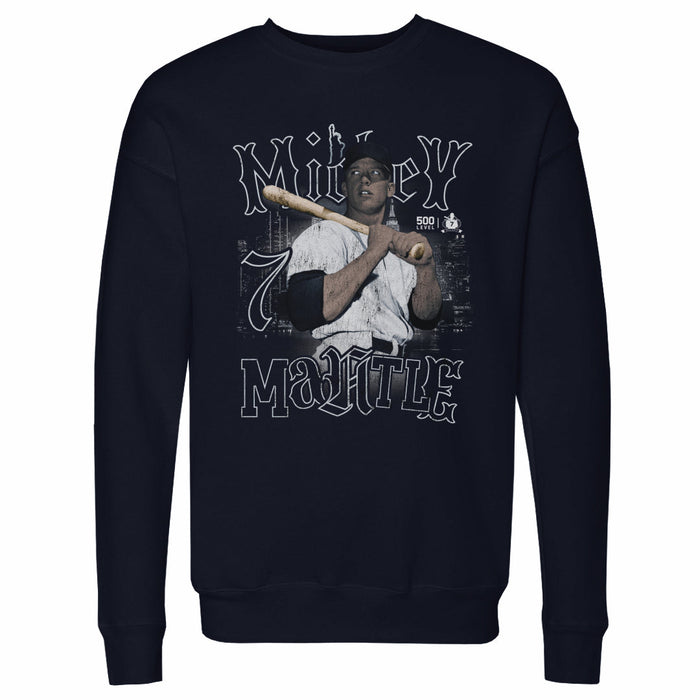 Mickey Mantle New York Y Skyline WHT