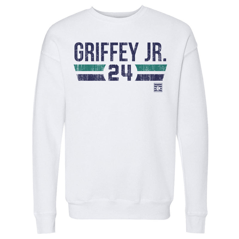 White Sweatshirt featuring design named Ken Griffey Jr. Seattle Font