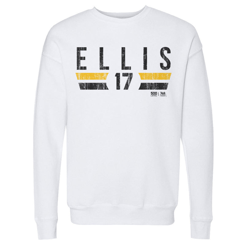 White Sweatshirt featuring design named Dock Ellis Pittsburgh Font