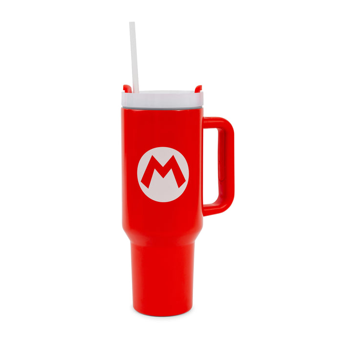 Super Mario Bros. Mario Icon Metal Travel Tumbler | Holds 40 Ounces