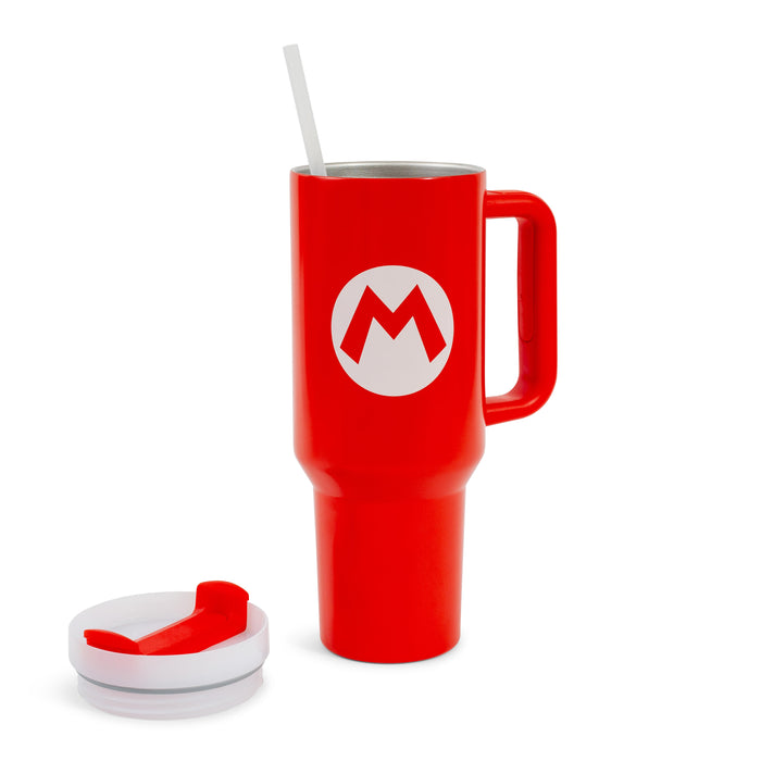 Super Mario Bros. Mario Icon Metal Travel Tumbler | Holds 40 Ounces