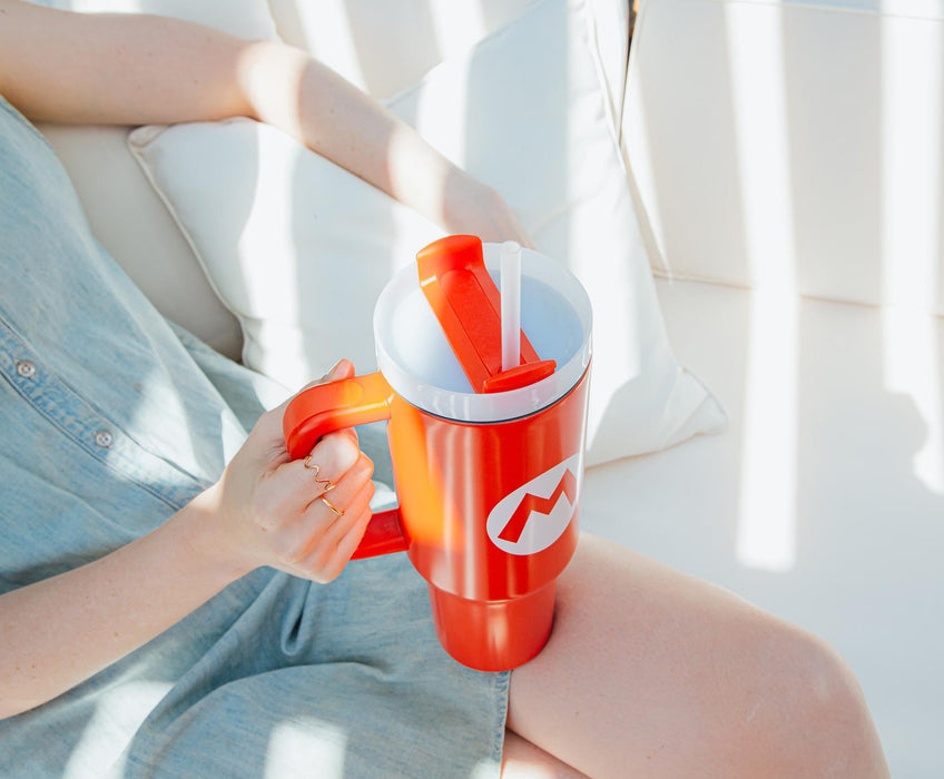 Super Mario Bros. Mario Icon Metal Travel Tumbler | Holds 40 Ounces