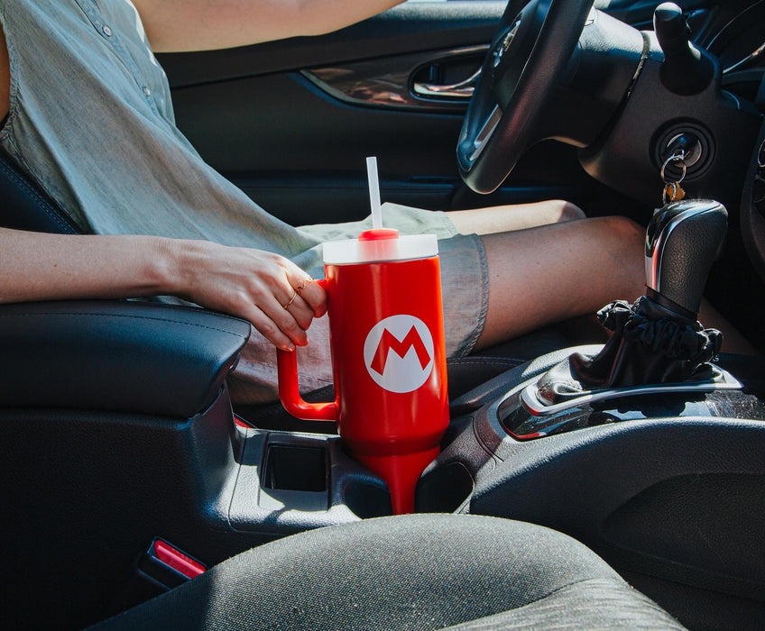 Super Mario Bros. Mario Icon Metal Travel Tumbler | Holds 40 Ounces