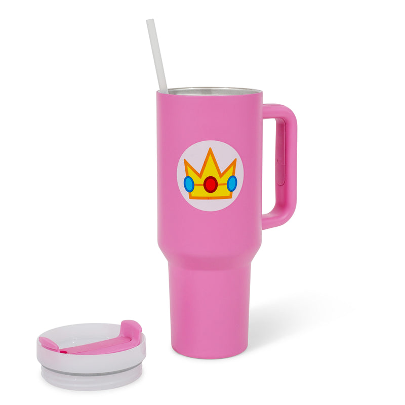 Super Mario Bros. Princess Peach Icon Metal Travel Tumbler | Holds 40 Ounces product image 3 of 8