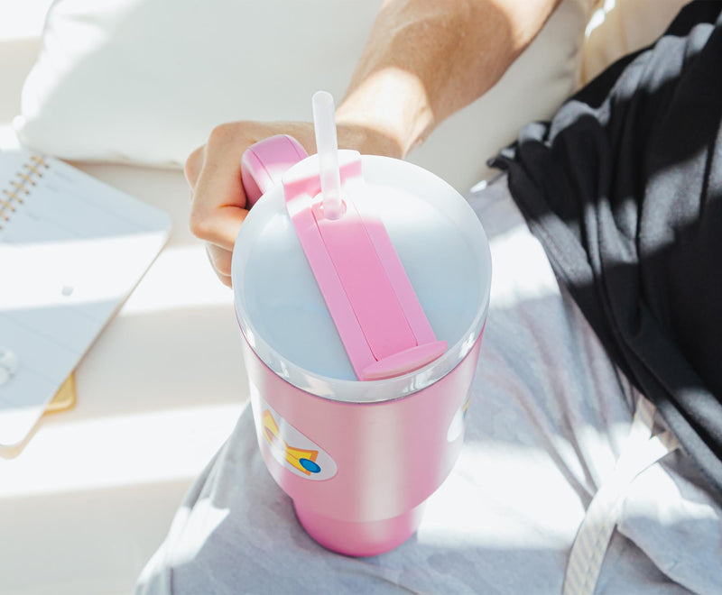 Super Mario Bros. Princess Peach Icon Metal Travel Tumbler | Holds 40 Ounces product image 6 of 8