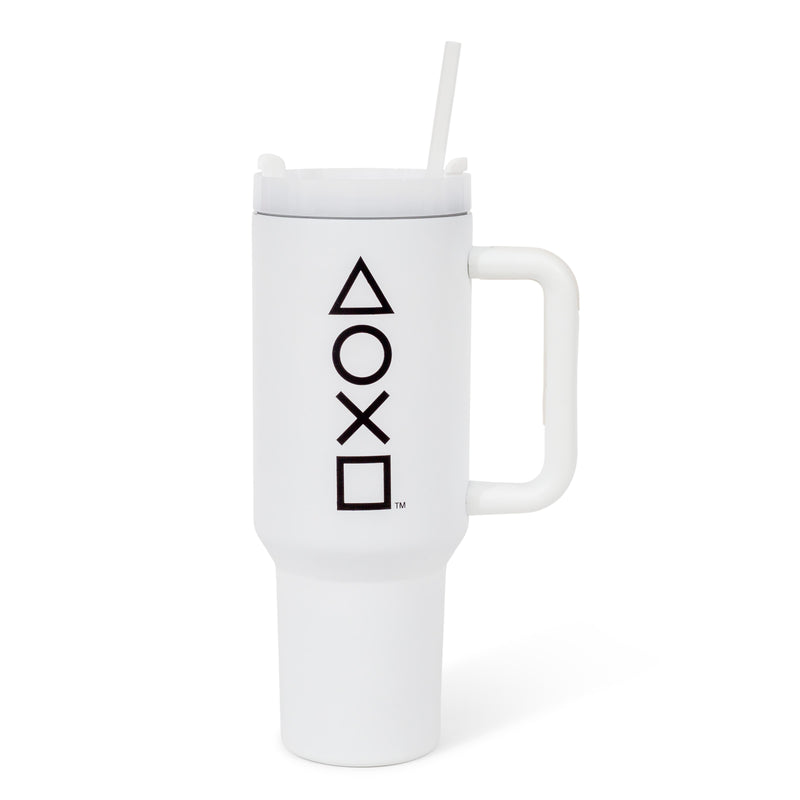 PlayStation Controller Icons Metal Travel Tumbler | Holds 40 Ounces product image 1 of 8