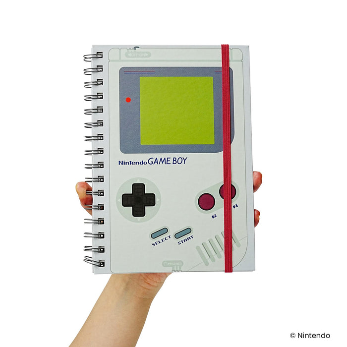 Nintendo Gameboy Spiral Notebook With Elastic Closure