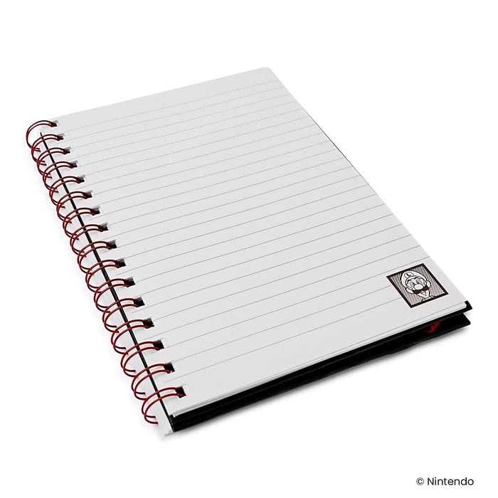 Super Mario 4 Color Spiral Notebook With Elastic Closure