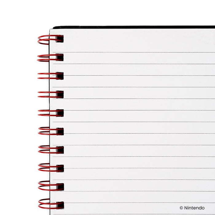 Super Mario 4 Color Spiral Notebook With Elastic Closure