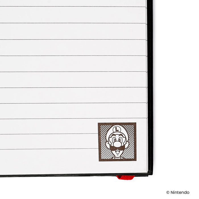 Super Mario 4 Color Spiral Notebook With Elastic Closure