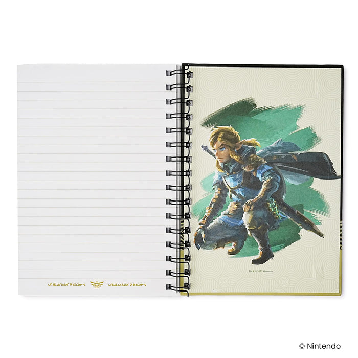 The Legend Of Zelda TOTK Hyrule Skies Spiral Notebook With Elastic Closure