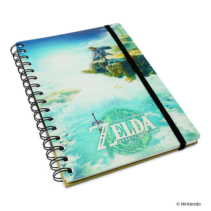 The Legend Of Zelda TOTK Hyrule Skies Spiral Notebook With Elastic Closure