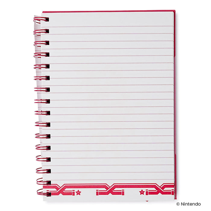 Super Mario Princess Peach Spiral Notebook With Elastic Closure