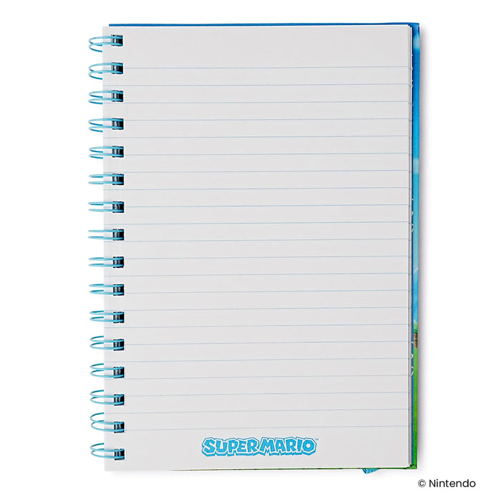 Super Mario Group Spiral Notebook With Elastic Closure