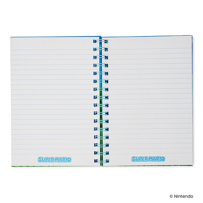 Super Mario Group Spiral Notebook With Elastic Closure