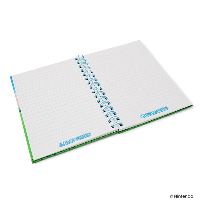 Super Mario Group Spiral Notebook With Elastic Closure
