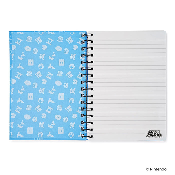 Super Mario Spiral Notebook With Elastic Closure