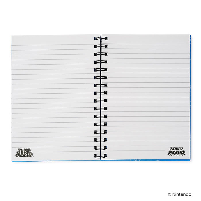 Super Mario Spiral Notebook With Elastic Closure