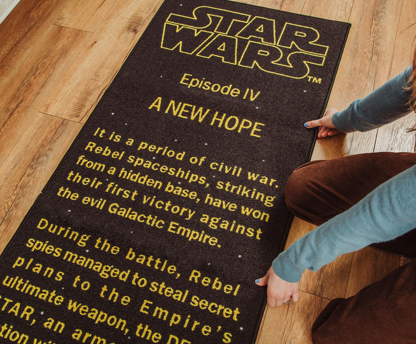 Star Wars: A New Hope - Title Crawl Printed Area Rug | 26 x 77 Inches