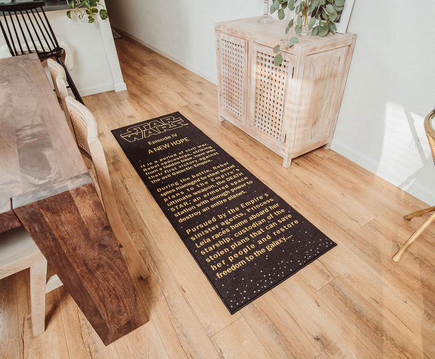 Star Wars: A New Hope - Title Crawl Printed Area Rug | 26 x 77 Inches