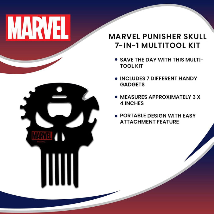 Marvel Punisher Skull 7-In-1 Multitool Kit