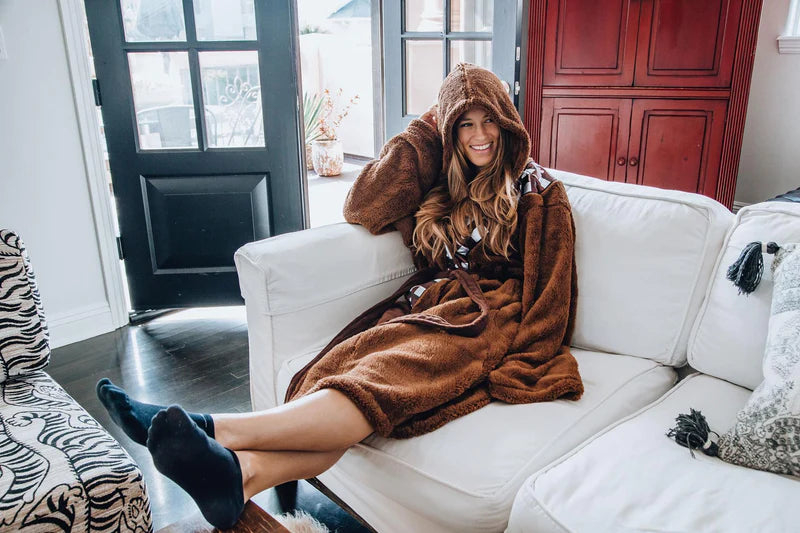 Star Wars Chewbacca Hooded Bathrobe for Adults One Size Fits
