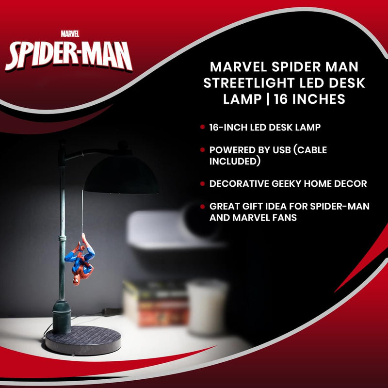Marvel Spider Man Streetlight LED Desk Lamp | 16 Inches product image 7 of 7