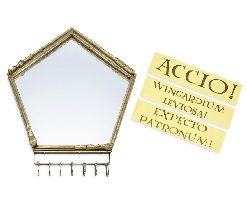 Harry Potter - Wand Wall Mirror with Jewelry Hooks Storage Rack