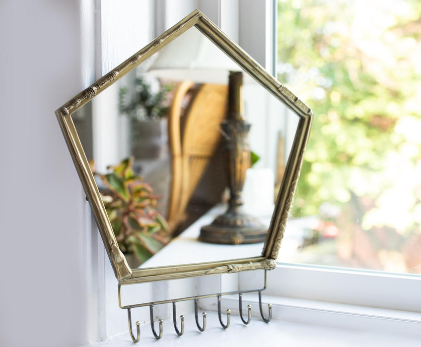 Harry Potter - Wand Wall Mirror with Jewelry Hooks Storage Rack