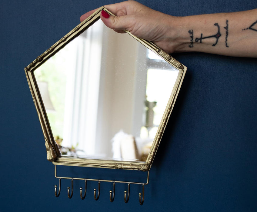 Harry Potter - Wand Wall Mirror with Jewelry Hooks Storage Rack